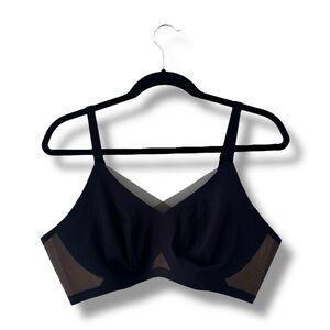 Honeylove Black Vamp/Tan Crossover Bra Wireless Support Bra Comfy Size XL
